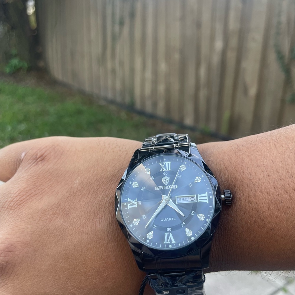 BINBOND All Black Quartz Watch | Luxury Fashion Watch | New